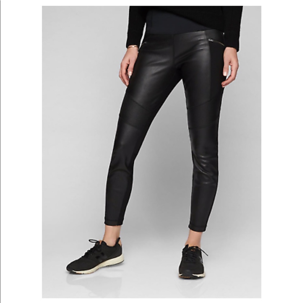 Athleta Ponte Leather Leggings